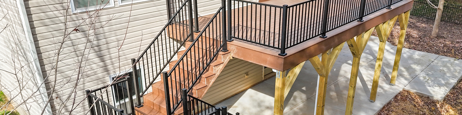 Deck & Waterproofed Concrete Patio